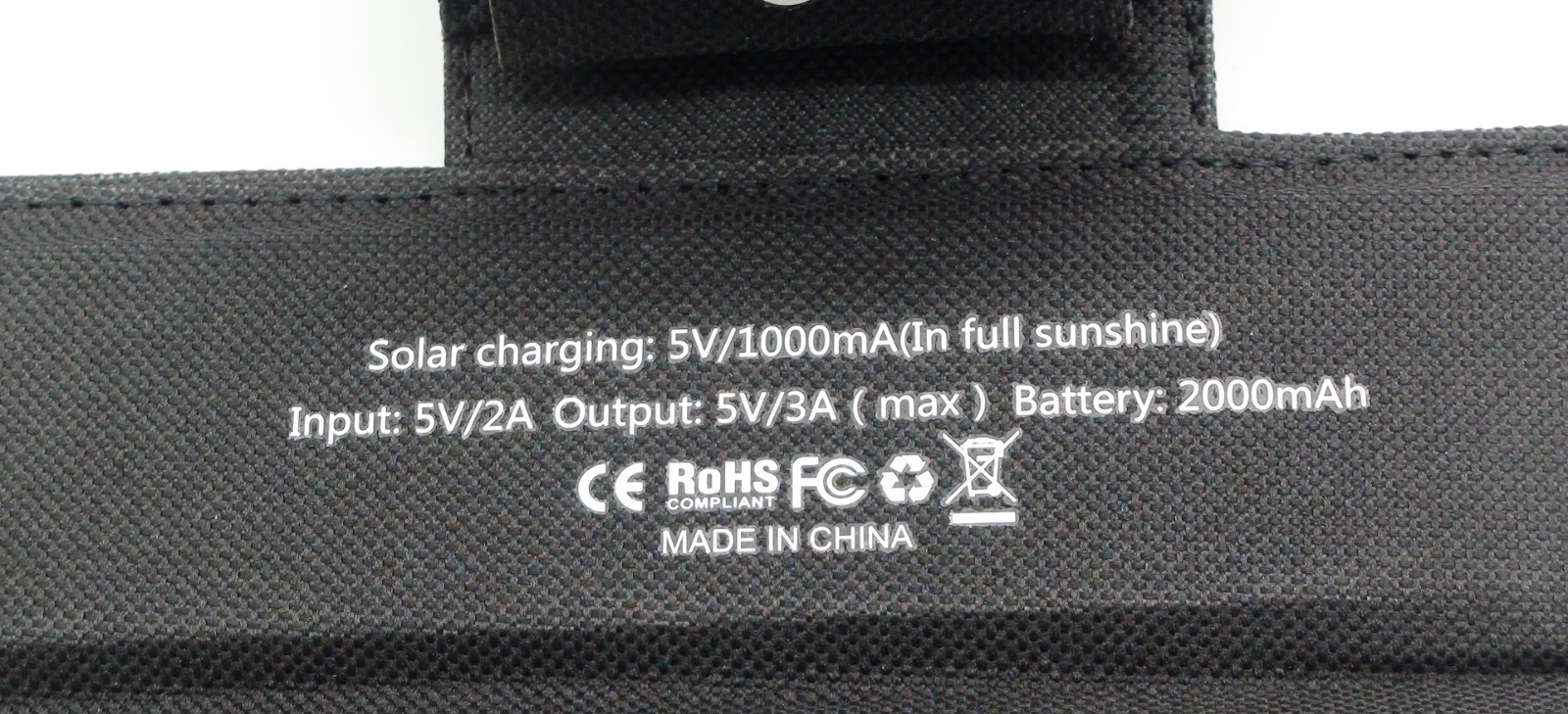 RoHS Solar Charging SV/1000mA(In Full Sunshine 5V/3A Battery 2000Ah