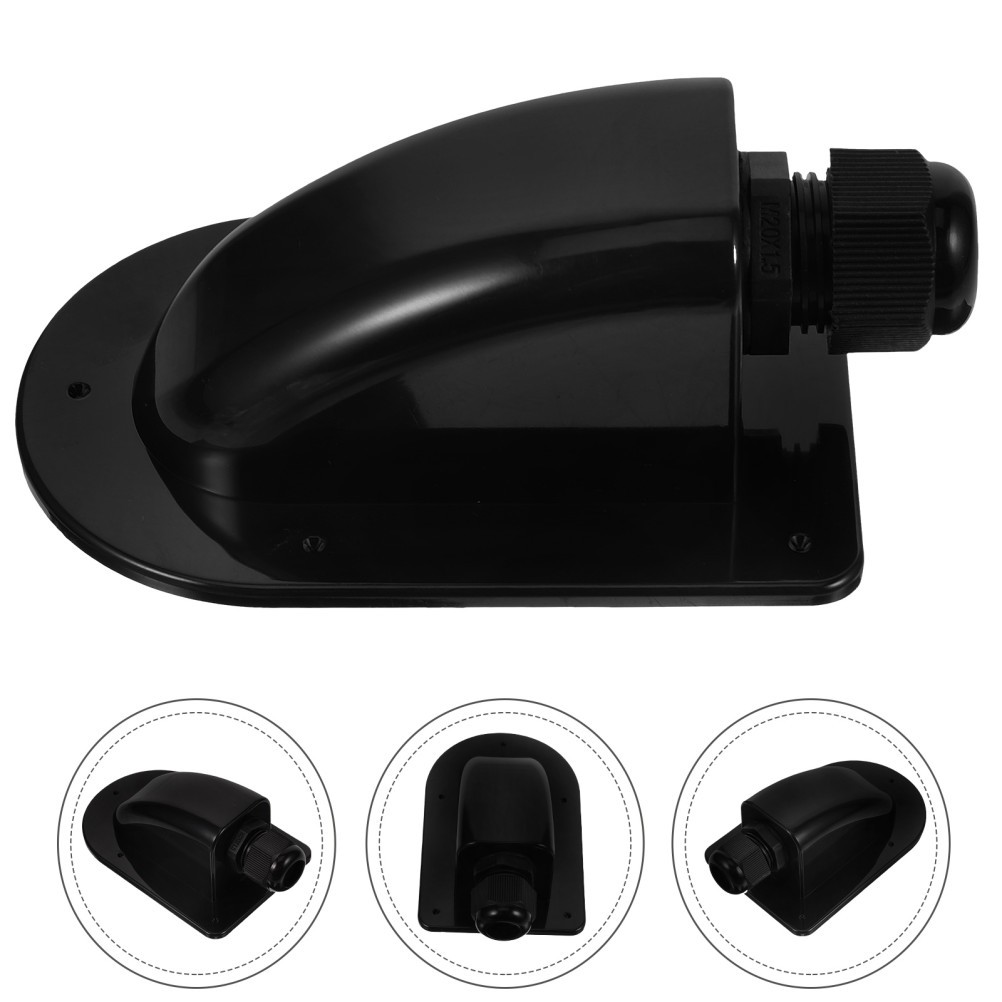 Single Hole Solar Cable Entry Box Black Plastic Junction Box for Outdoor Use