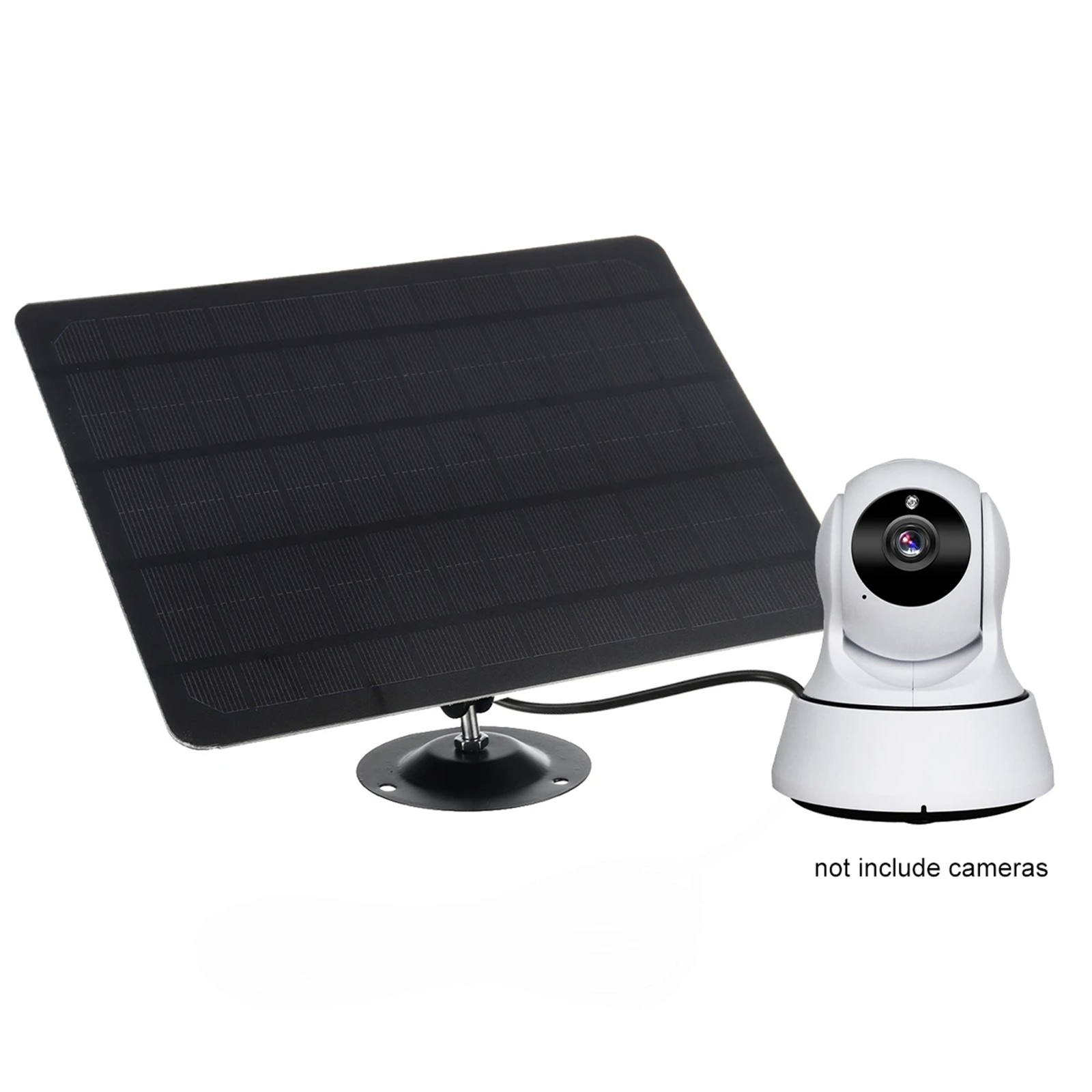 10W 6V Micro USB Monocrystal Silicon Solar Panel 360° Rotation Water-Proof H3I3