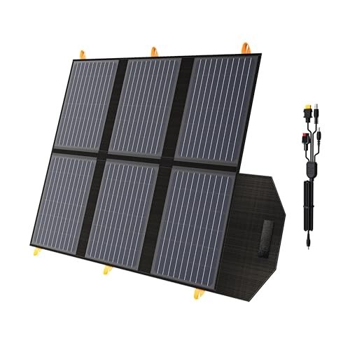 60W Foldable Solar Panel Charger, 24% Efficiency, QC3.0 USB-A, Waterproof for Ca