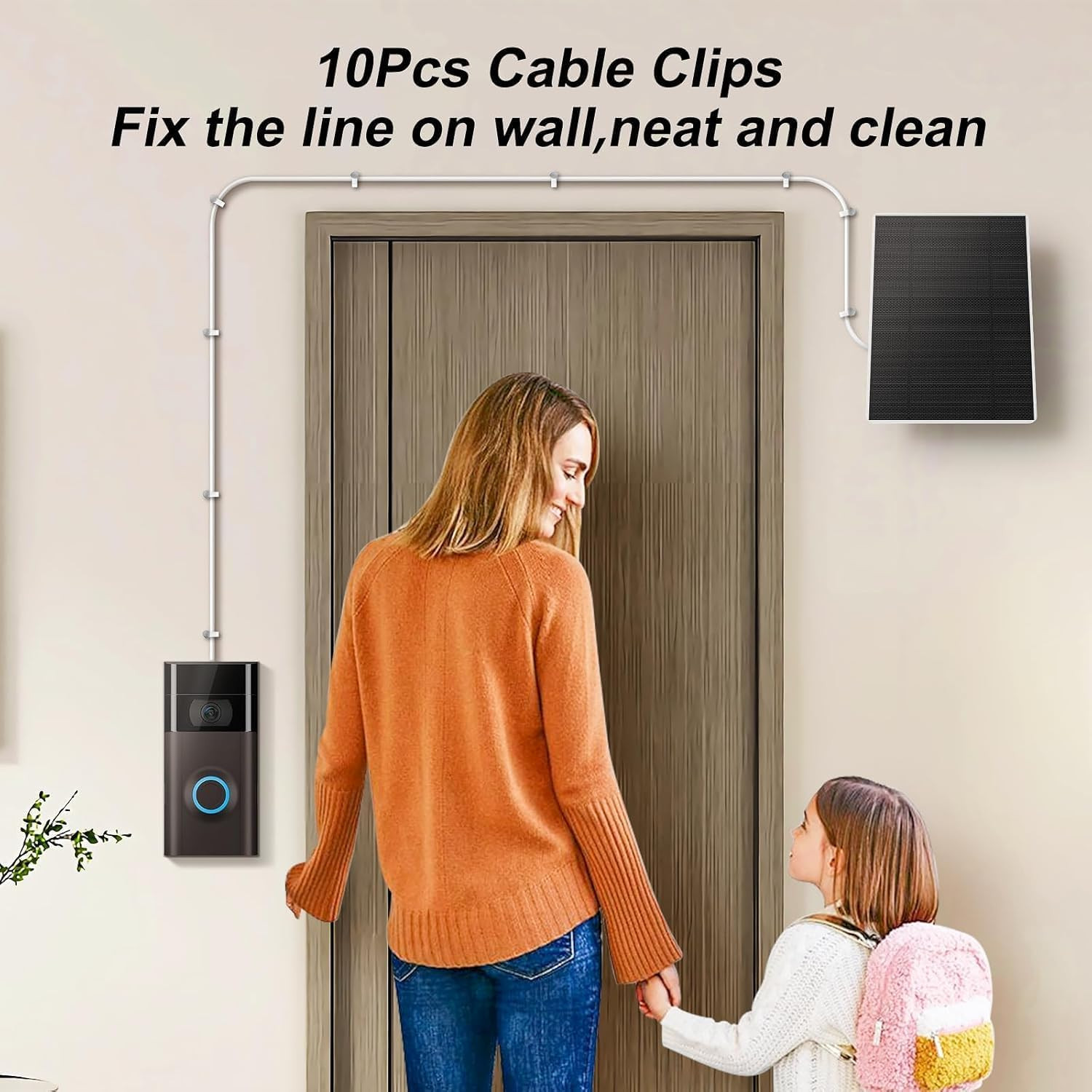 5W Solar Charger for Ring Video Doorbell 3/3 Plus/4, Waterproof, Adjustable Moun