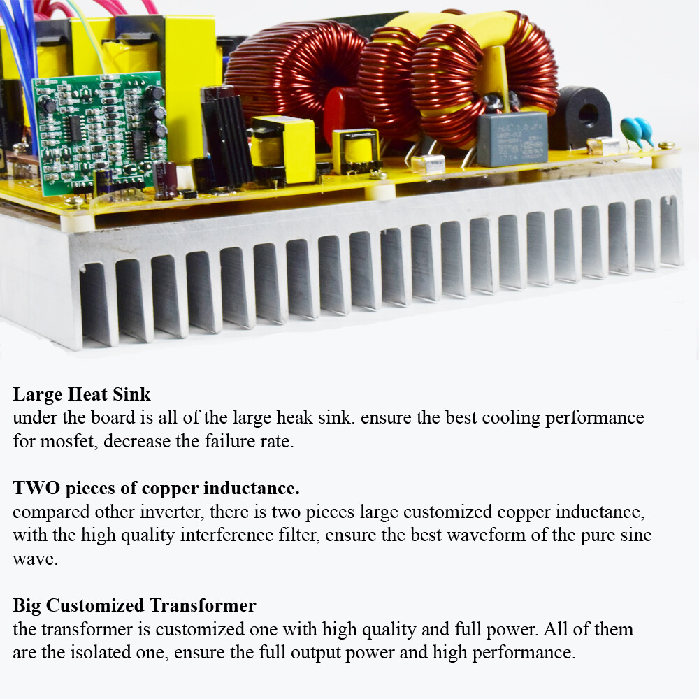 Pure Sine Wave Inverter 36V DC to AC 110V 120V Power 7000W Generator Carvan Car