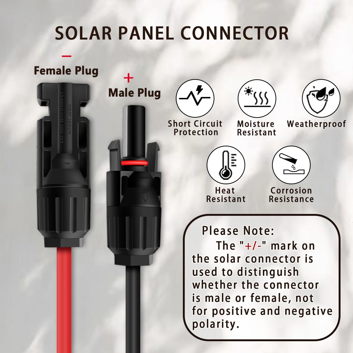 5FT Heavy-Duty Solar Panel Adapter for Jackery with Multiple Connector Options