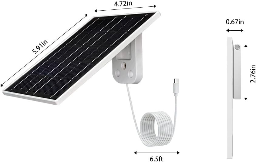 3W USB-C Eco-Friendly Solar Panel for Outdoor Security Cameras – Waterproof