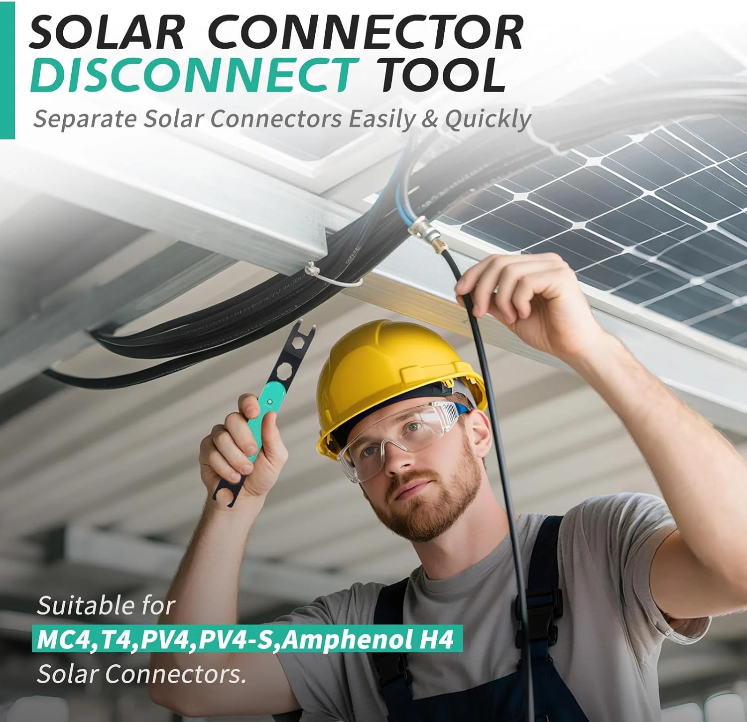 Pronese Metal Solar Mc4 Disconnect Tool made by Heavy-Duty Steel, Spring-Load…