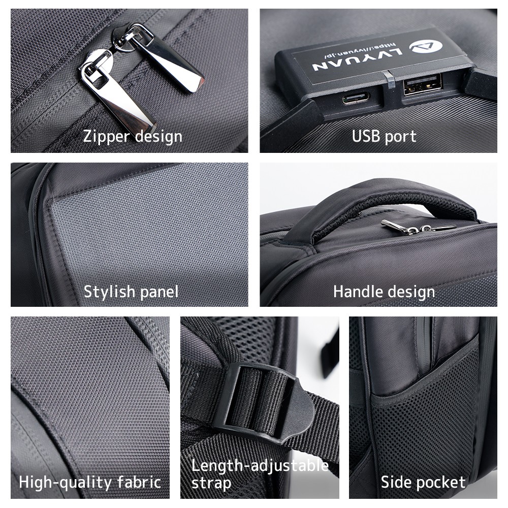 20W Solar Backpack HPBC USB 5V 3A 75% Charged Storage Bag Power for Hiking Trip