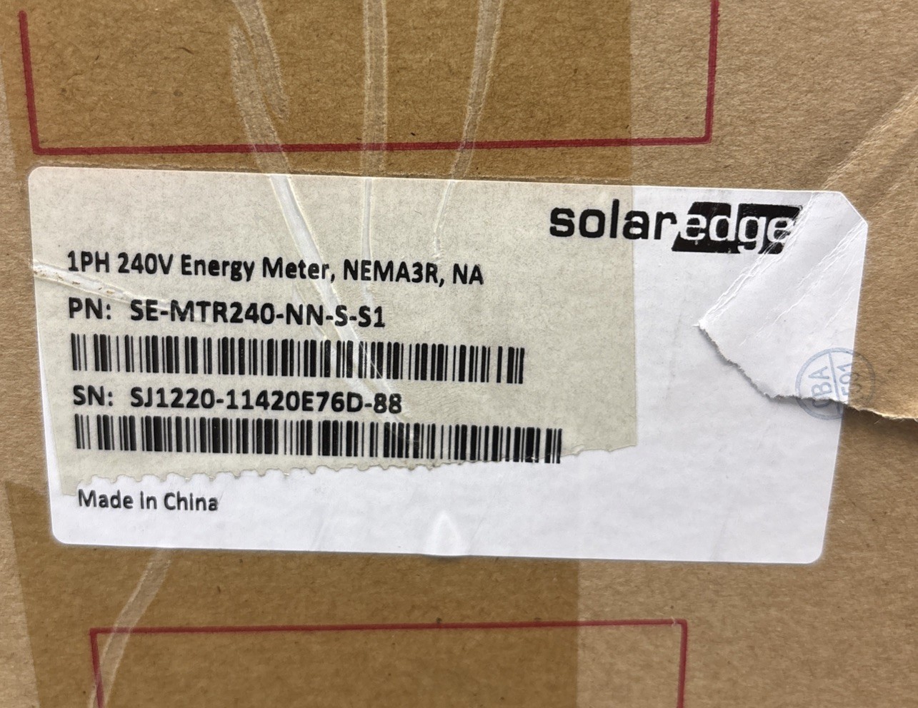 Lot of 4 SolarEdge SE-MTR240-NN-S-S1 1Phase 240V Energy Meter W/ Modbus Nema 3R