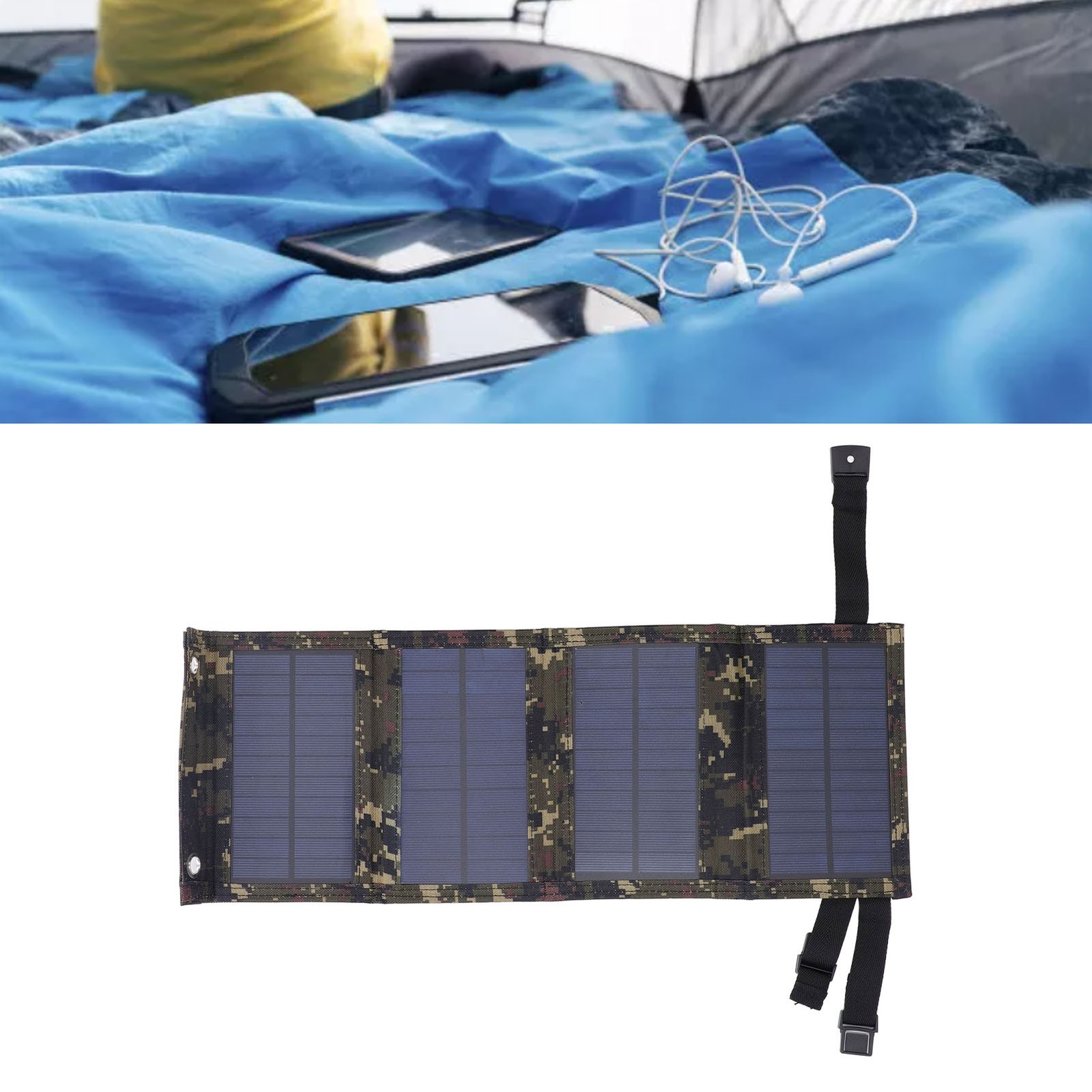 10W 5V Portable Folding Solar Panel Charger Kit IP65 Foldable Solar Charger