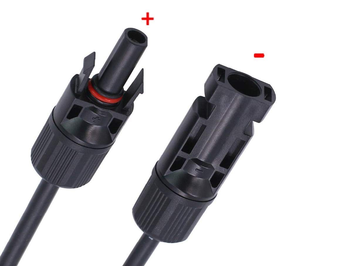 Solar Panel Connectors 10AWG MC-4 to SAE Extension Cable for RV Solar Battery