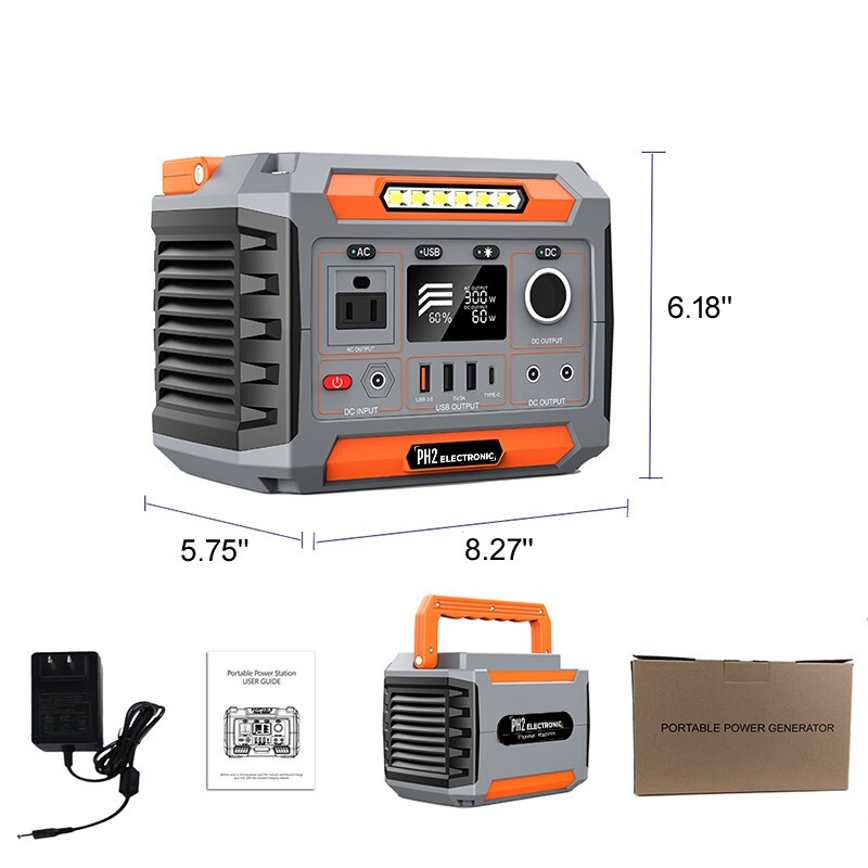 300W Portable Power Station 78000mAh /3.7V / 288Wh (Solar Panel Optional)