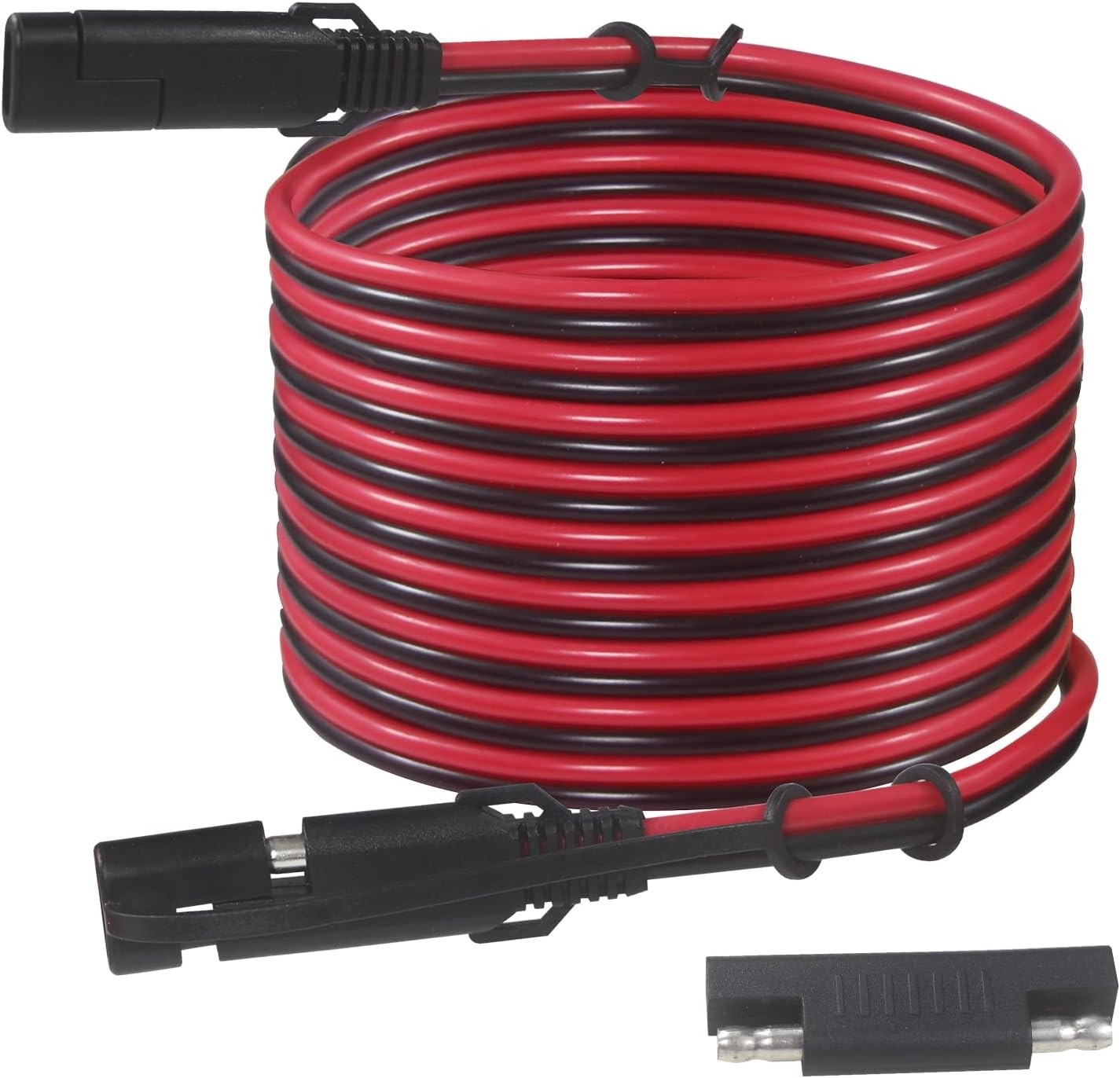 SAE to Extension Cable 16AWG – 20FT Battery Charger 20FT, Black