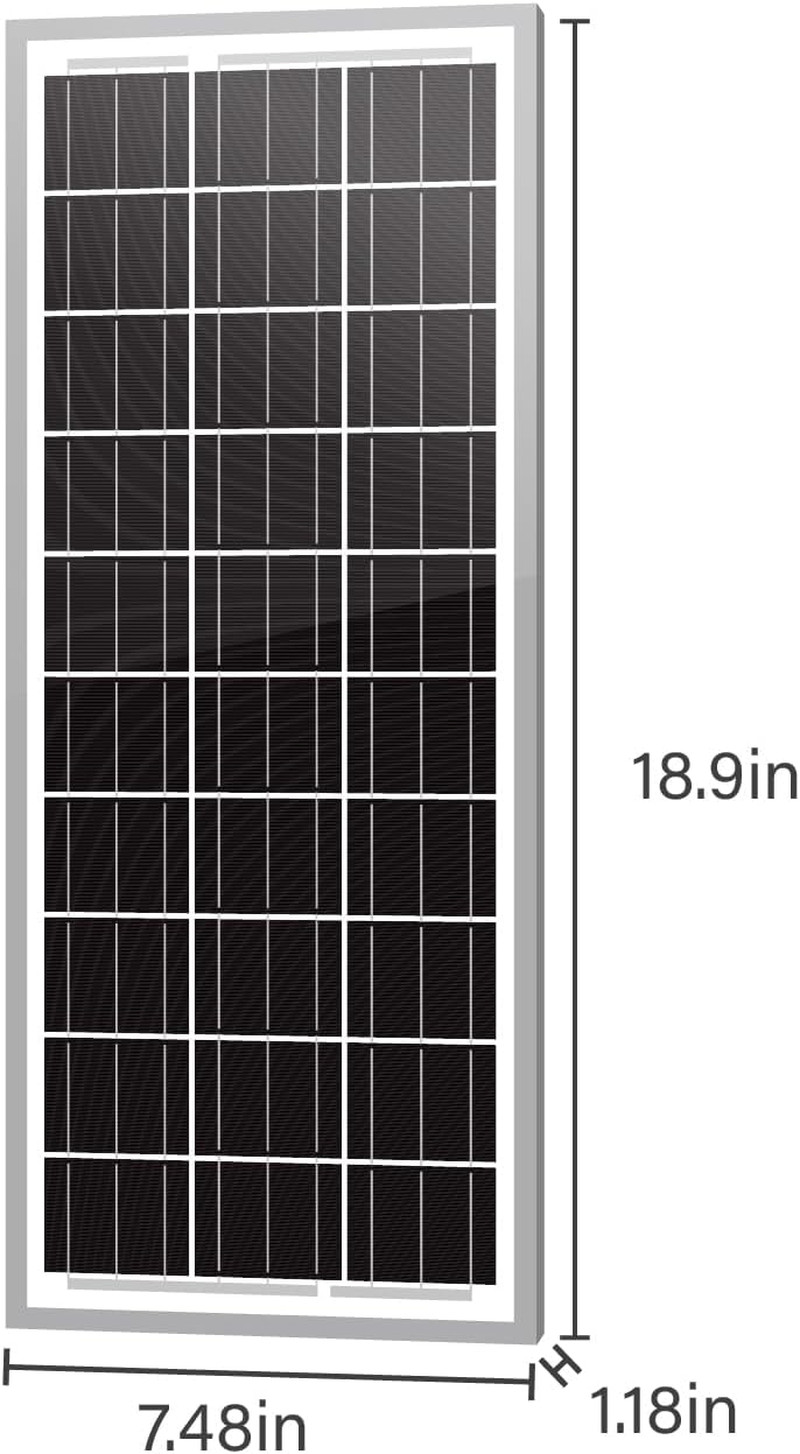 Newpowa 15W 12V 10BB Solar Panel Automatic Gate Openers, Compatible with Mighty
