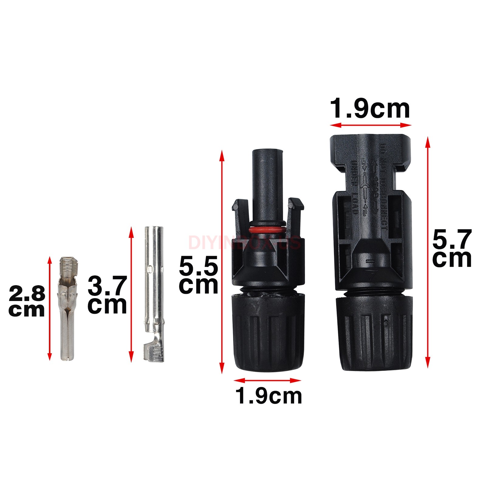 Lot New Male Female Solar M/F Wire Cable Connectors Waterproof for Solar Panel