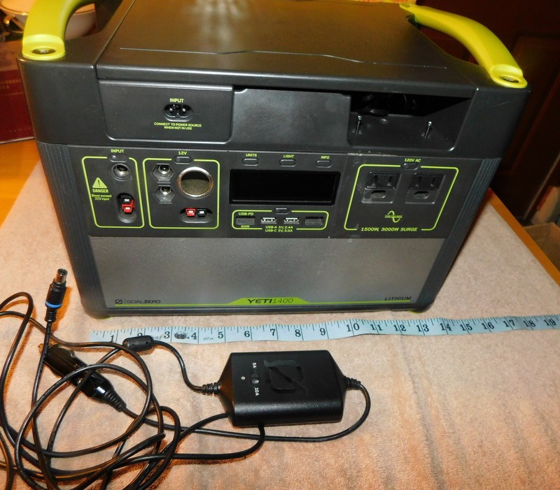 YETI Goal Zero 1400 POWER STATION NO BATTERY Not Working AS IS Slow Shipped