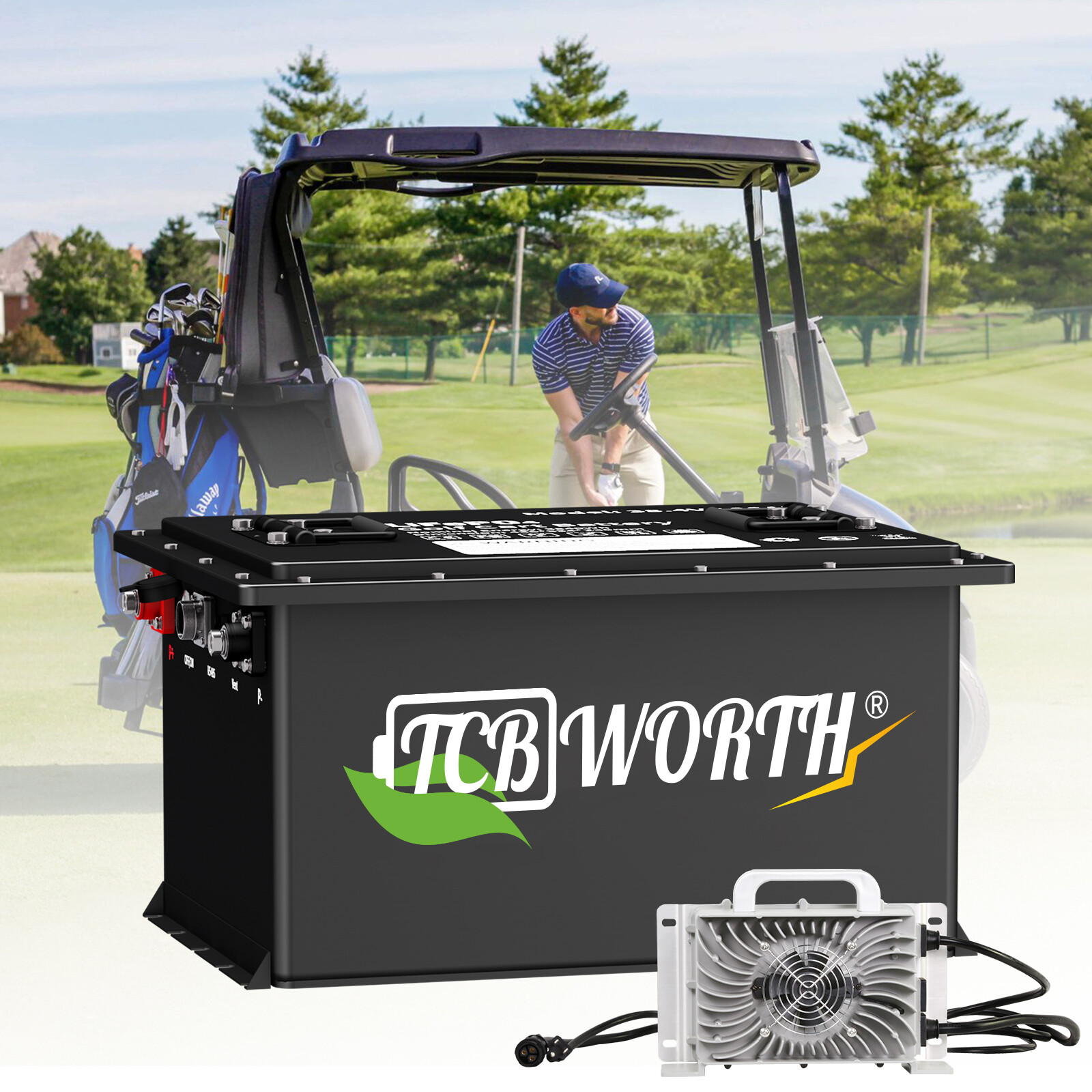 48V 100Ah Lithium Battery LiFePO4 Golf Cart BMS 200A 15000+Cycle 10Year WARRANTY