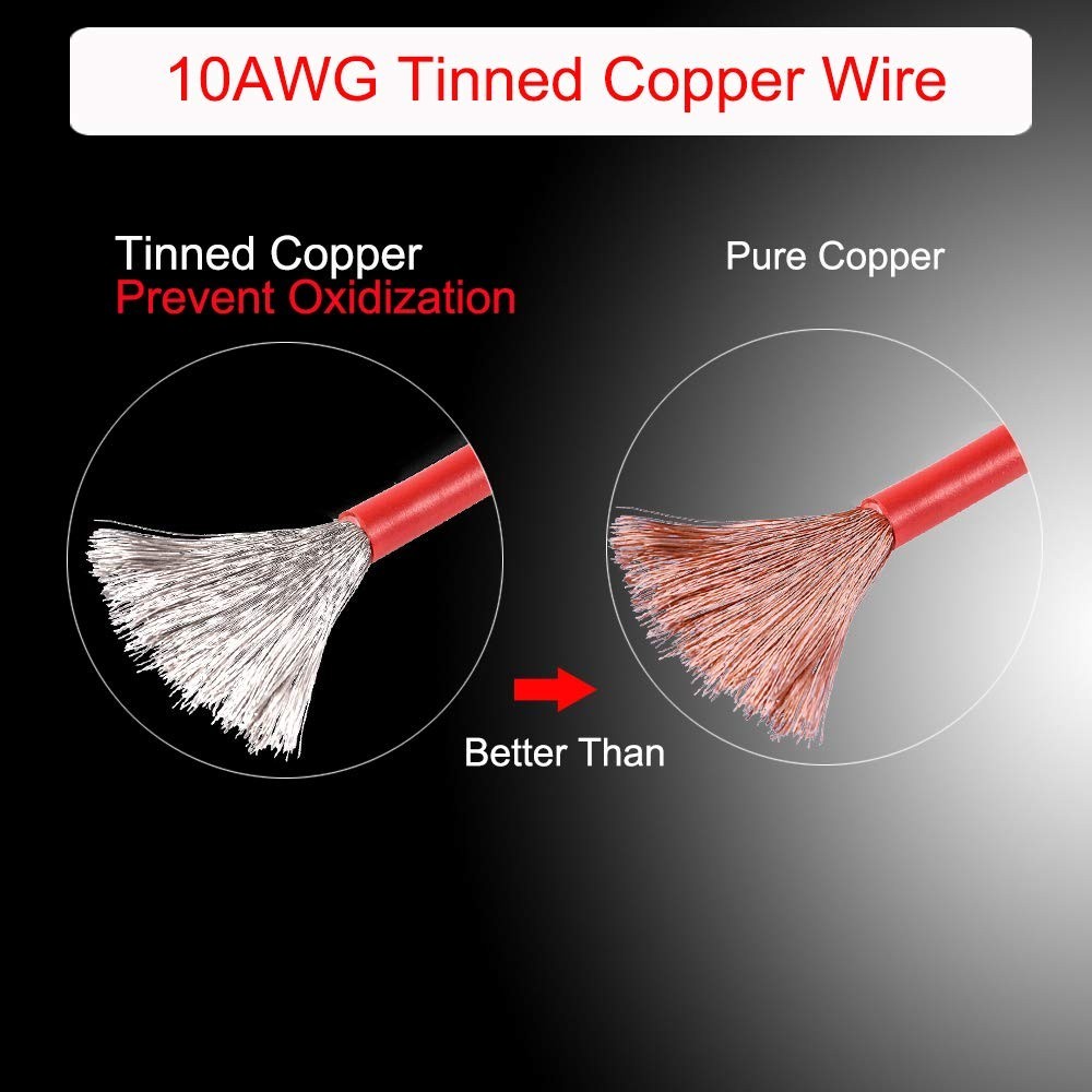 10AWG SAE Extension Cable – 3FT Power Cord for Automotive Battery Maintenance
