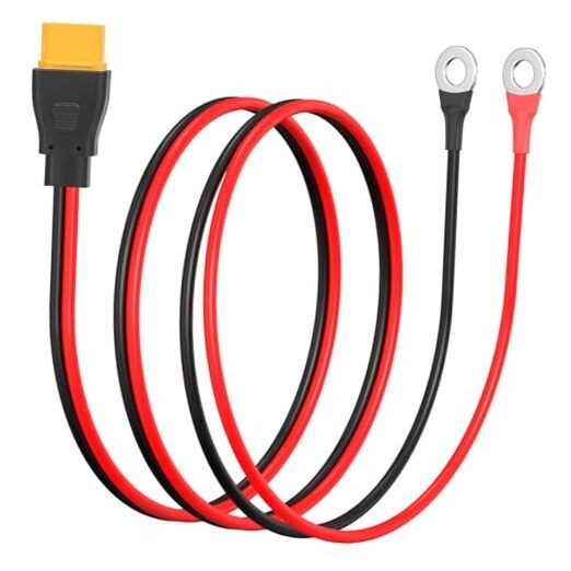 daitoku XT90 to O Ring Terminal Cable, 10AWG XT90 Female to O Female Connector