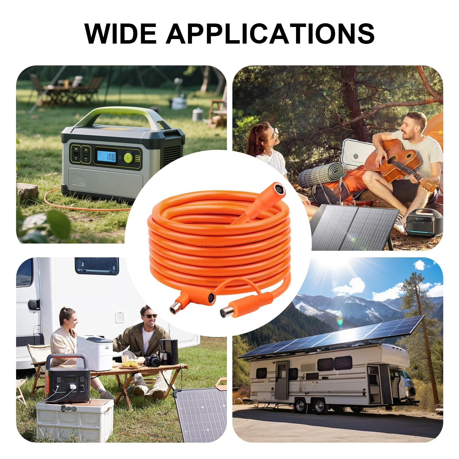 50FT 14AWG Solar Panel Extension Cable, DC7909 Male to Female, Compatible with P