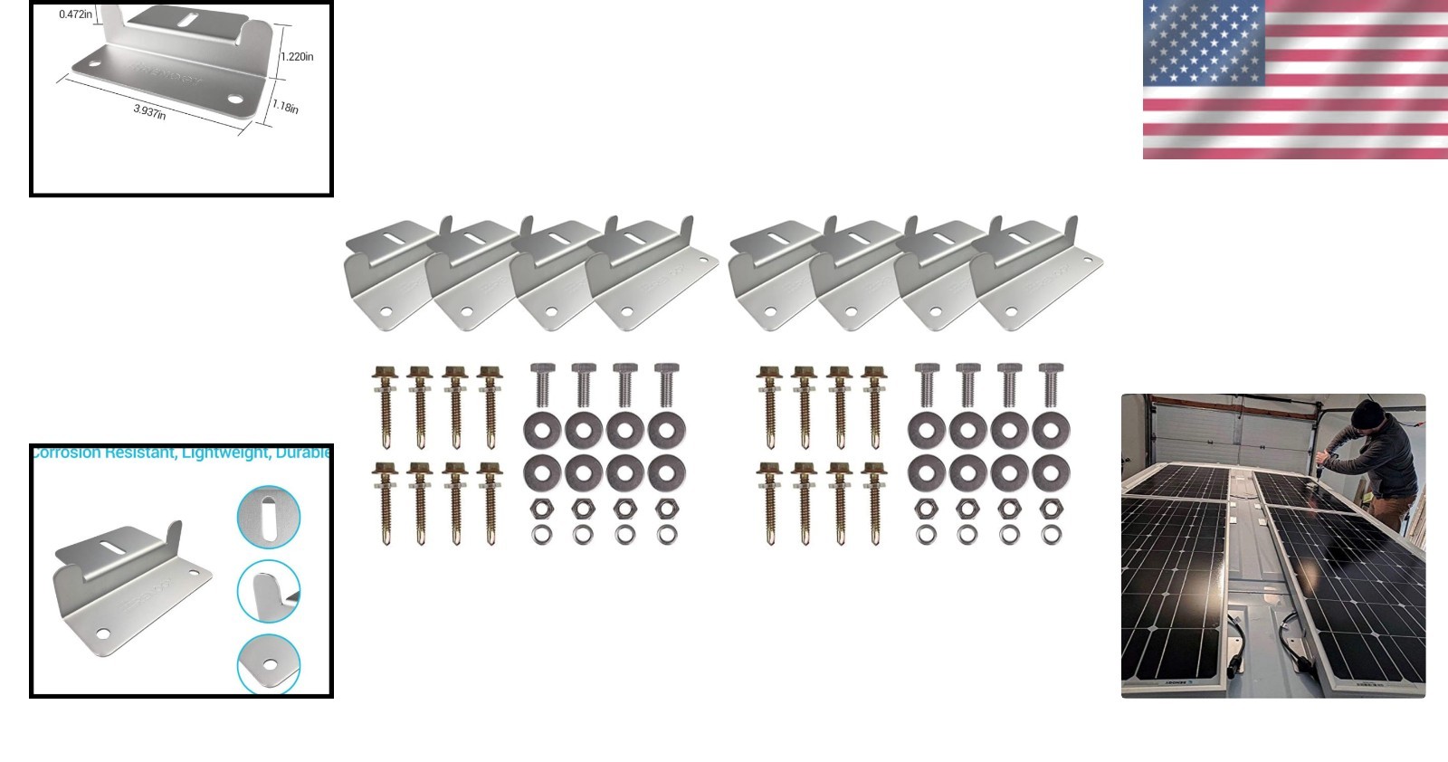 Lightweight Corrosion-Free Z Brackets – Ideal for Off-Grid Solar Installations