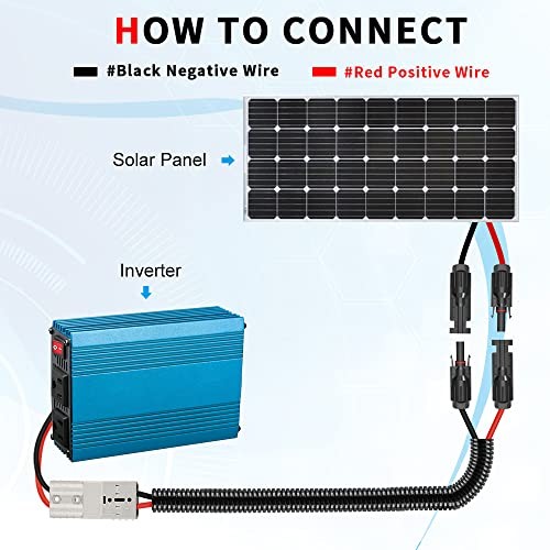 10AWG Solar Panel Connector Cable, Compatible with Solar Connecter and