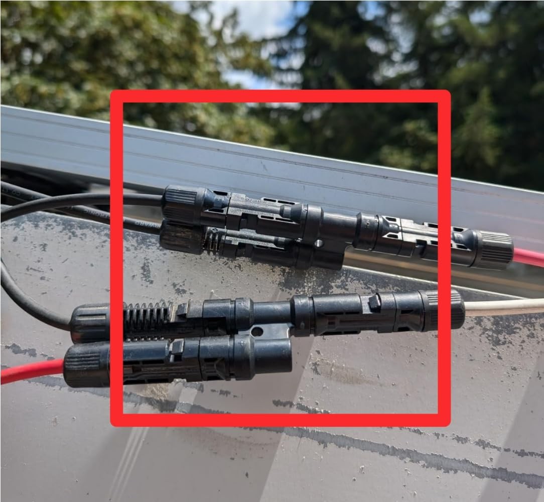6PCS Mc4 Connectors for Parallel Connection Between Solar Panels (M/FF+F/MM),…