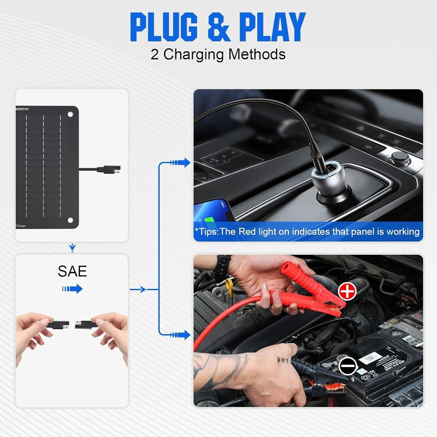 Efficient 10W Solar Battery Maintainer – Safeguard Your Vehicle’s Battery Life