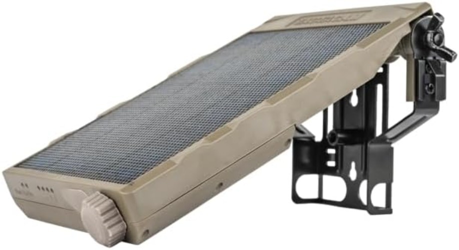 Rugged Solar Panel with Integrated Battery for Reveal Trail Cameras, Easy Setup