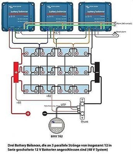 Victron Energy Deep cycle automatic leisure battery balancer BBA000100100; 2x12V