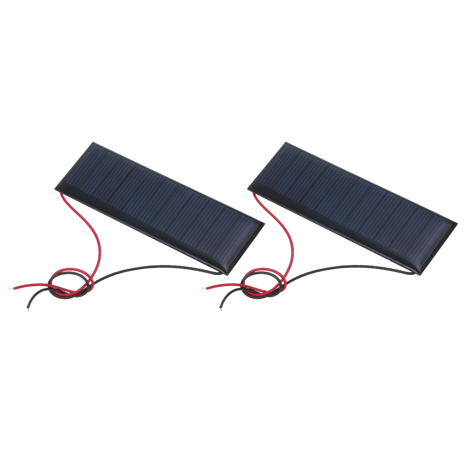 2 Pcs 5.5V 0.33W 60mA Mini Solar Panels with 2 Cable 90mm x 30mm