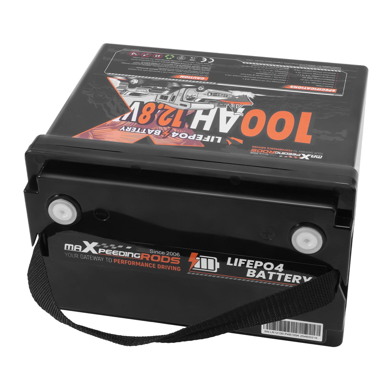 12V 100Ah LiFePO4 Lithium Battery fit for RV Marine Boat Low Temp Protection BMS