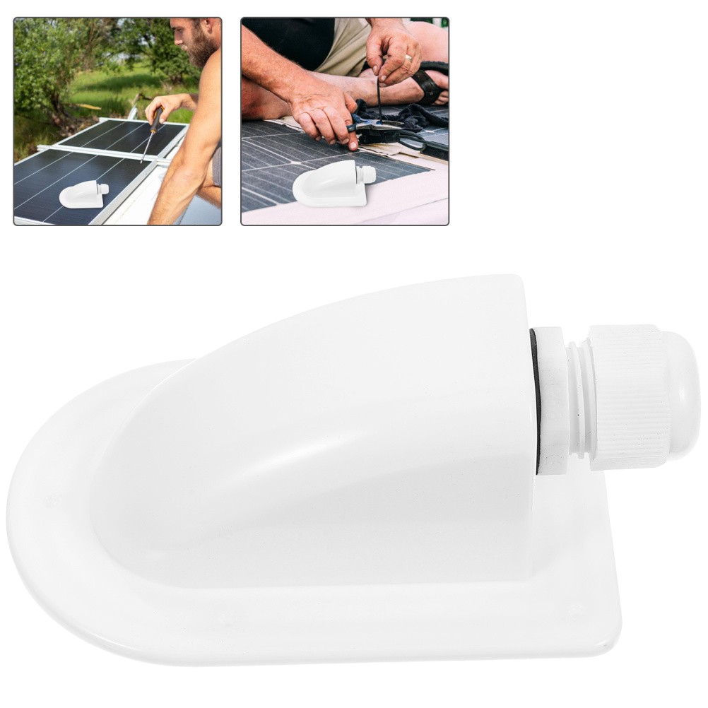 Waterproof Solar Cable Entry Box ABS Single Hole Wiring Junction Box for RV