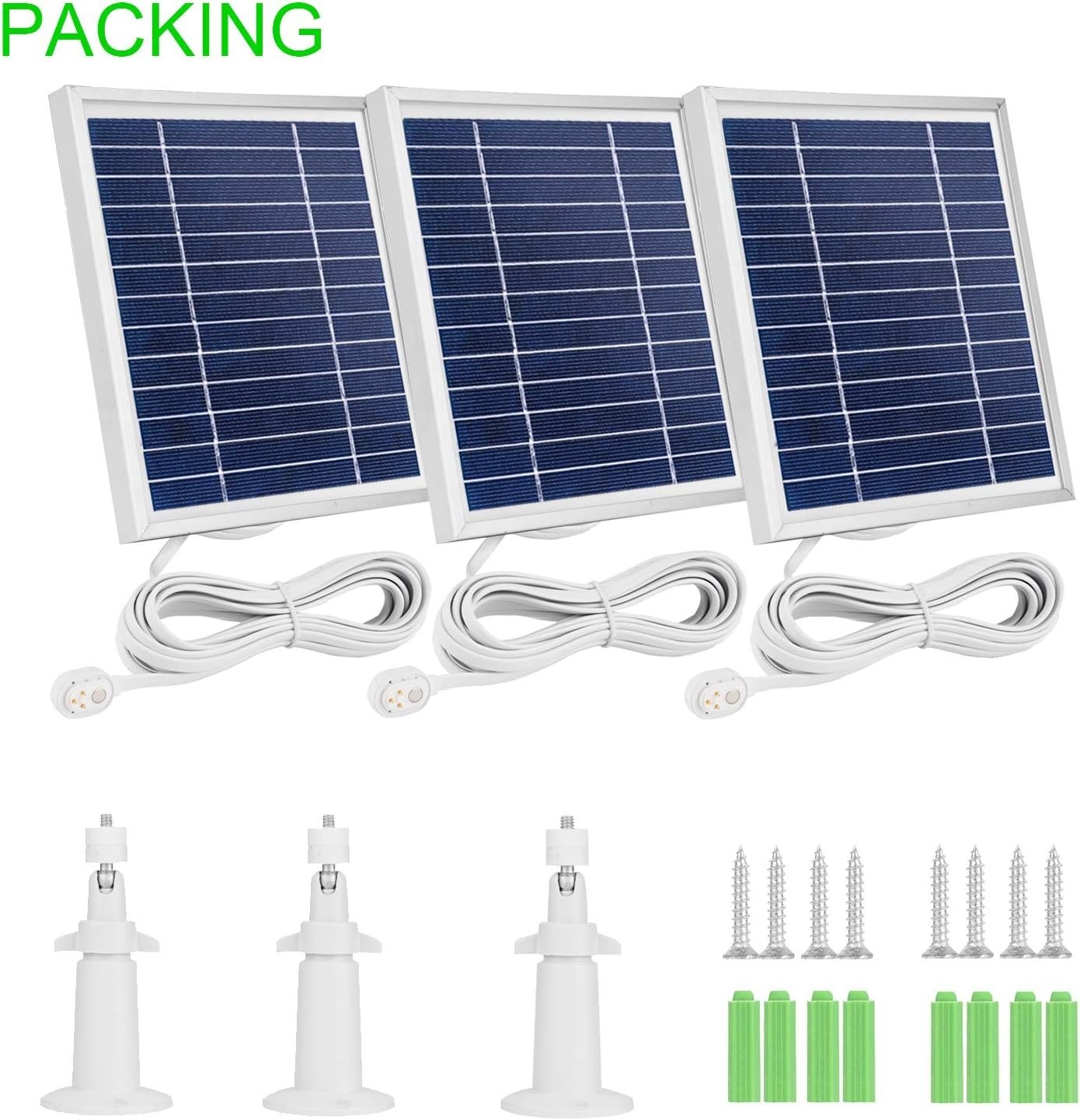 Solar Panel Charger 3 Pack for Arlo Pro Cameras