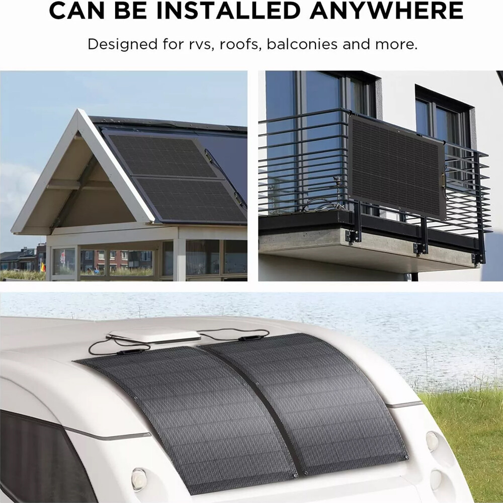400W Flexible Solar Panel Mono ETFE Solar Module Portable for RV Roof Camp Home