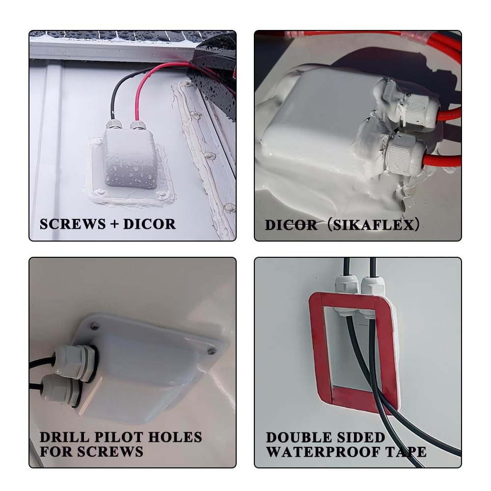 Weatherproof Abs Solar Double Cable Entry Gland For All Cable Types 2mmฒ To 6mmฒ