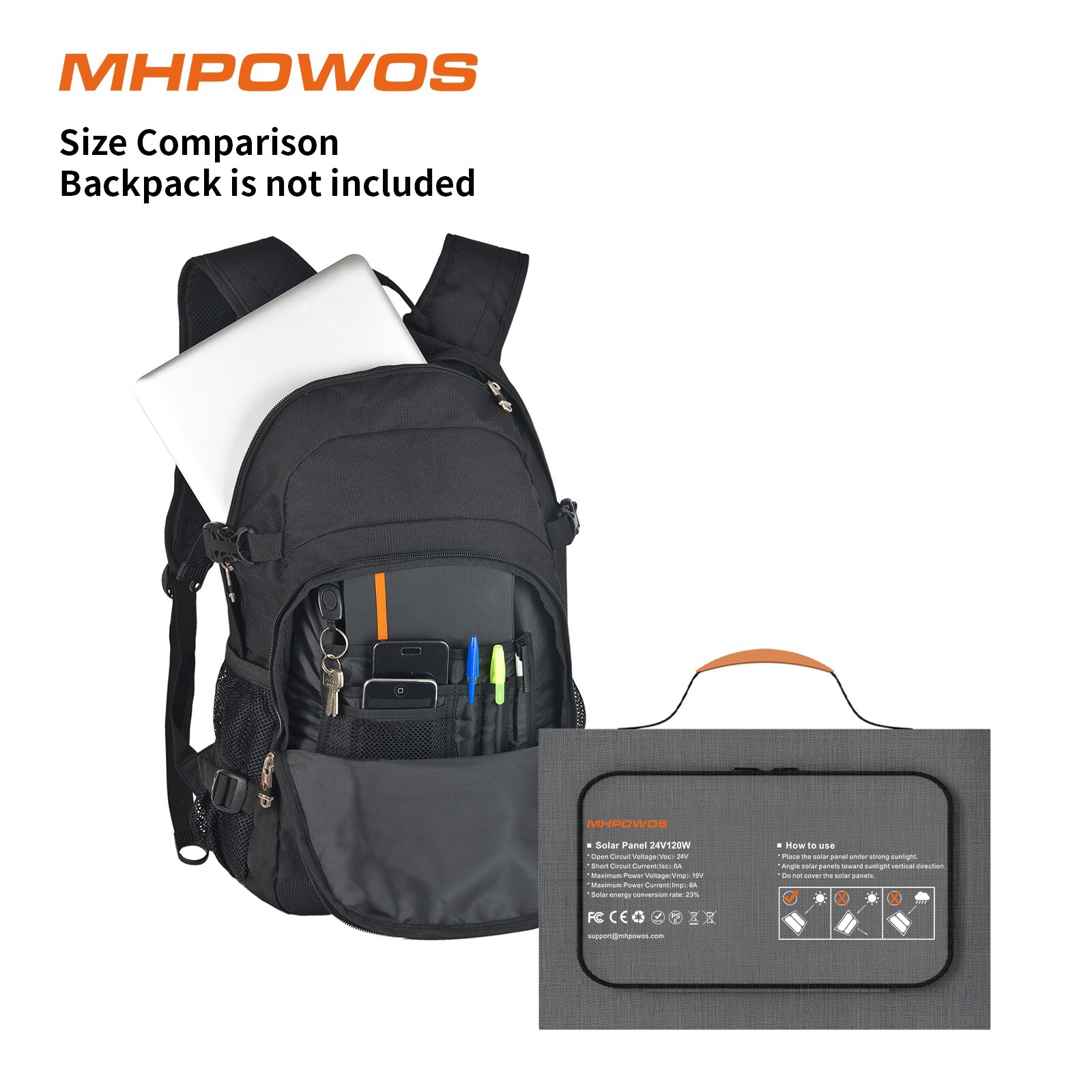 Upgrade Lightweight Solar Panel 40W 80W 120W Portable Foldable Solar Charger Bag