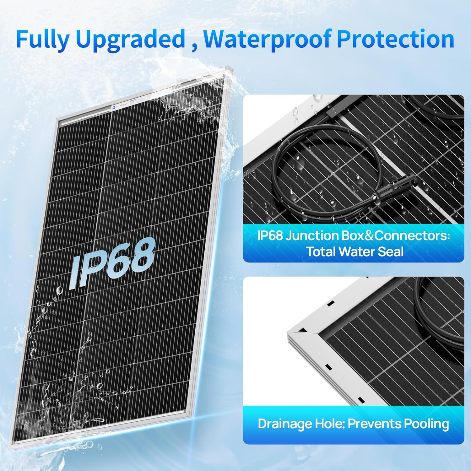 400W Solar Panels N-Type 4Pcs 100 Watt 18V Monocrystalline Solar Panel Module fo