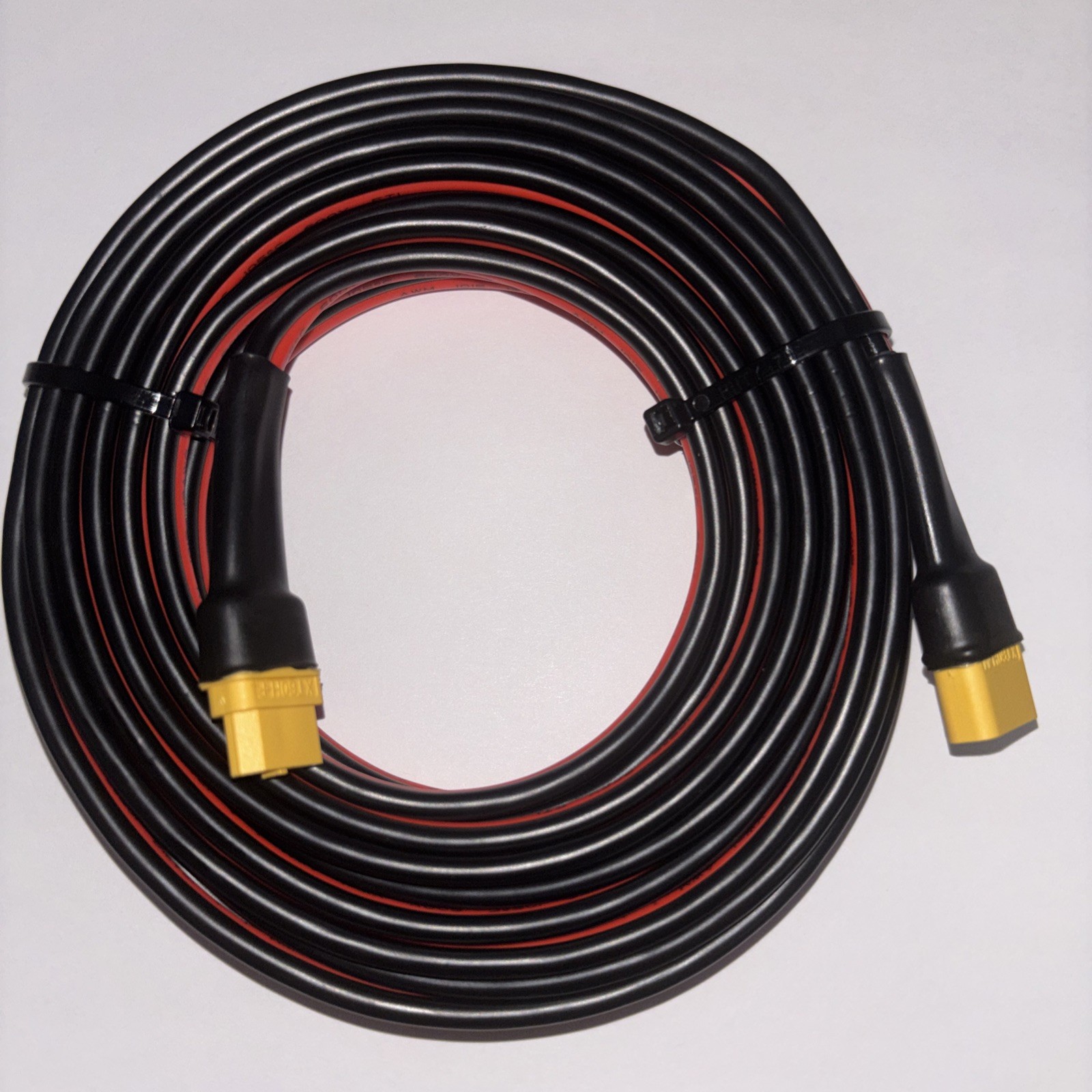XT60 Cable 25ft, 12AWG Tinned Copper, Male to Female, Robust Drone Power