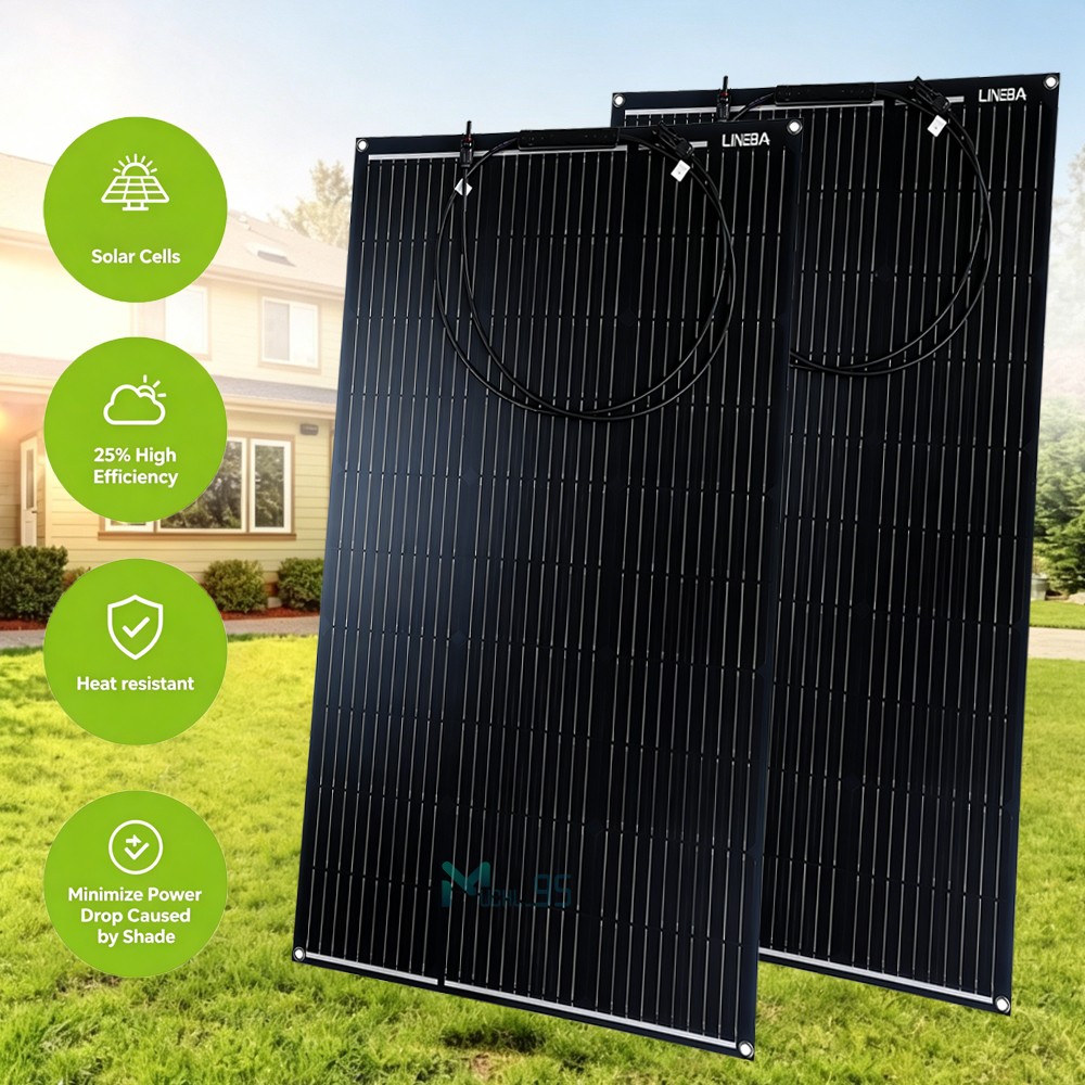 200W Solar Panel Monocrystalline 23% High-Efficiency Super Power Home Rooftop