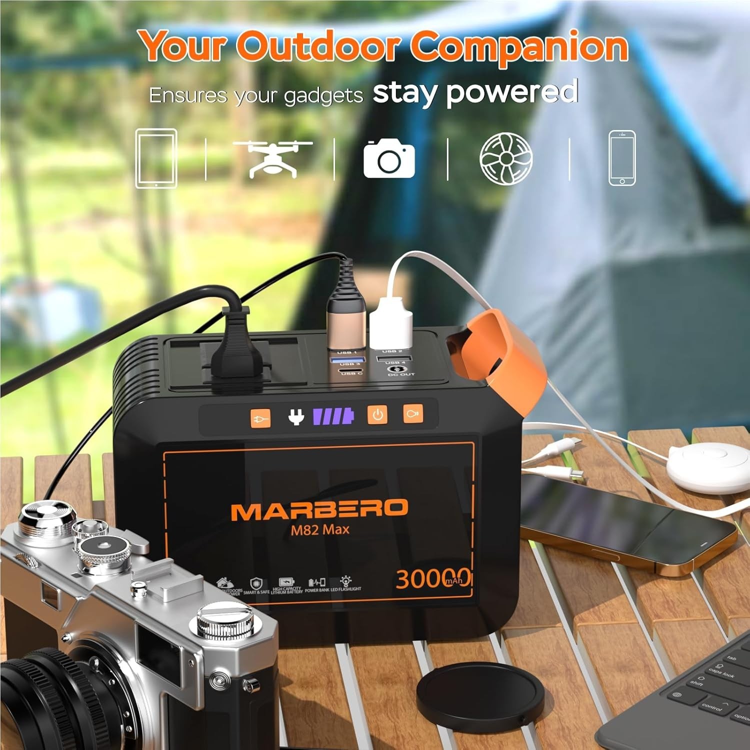 111Wh Solar Generator & 30W Panel – Lightweight Power Station for Adventure
