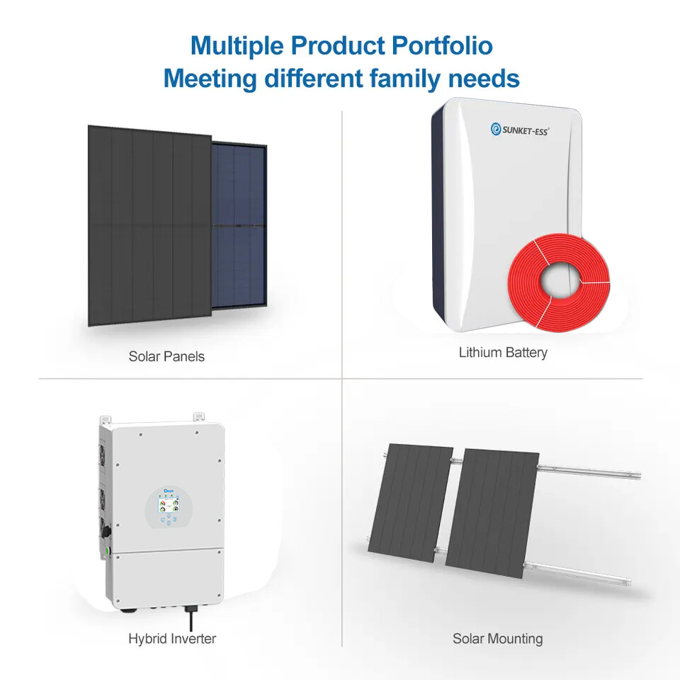 5000W 48V Solar Power Complete Kit Inverter+ LiFePO4 Battery+ Photovoltaic panel
