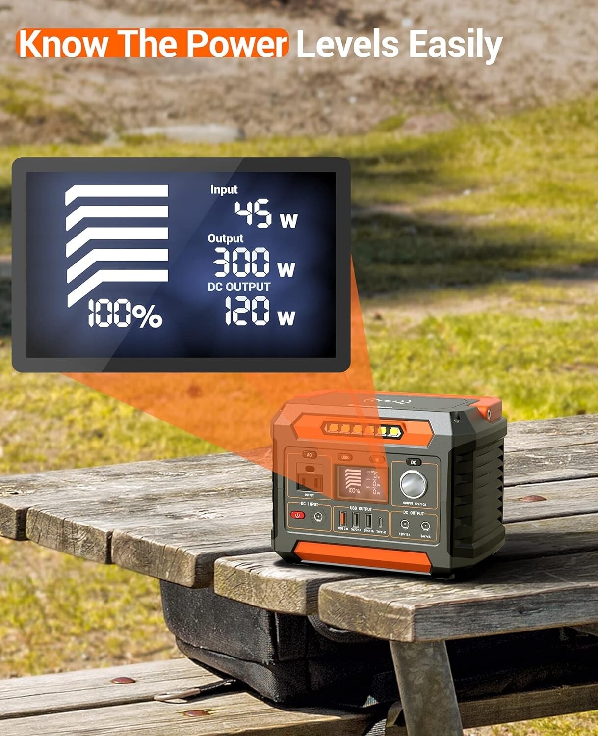 Solar Generator Power Station 300W CPAP Camping Backup Pure Sine Wave Portable