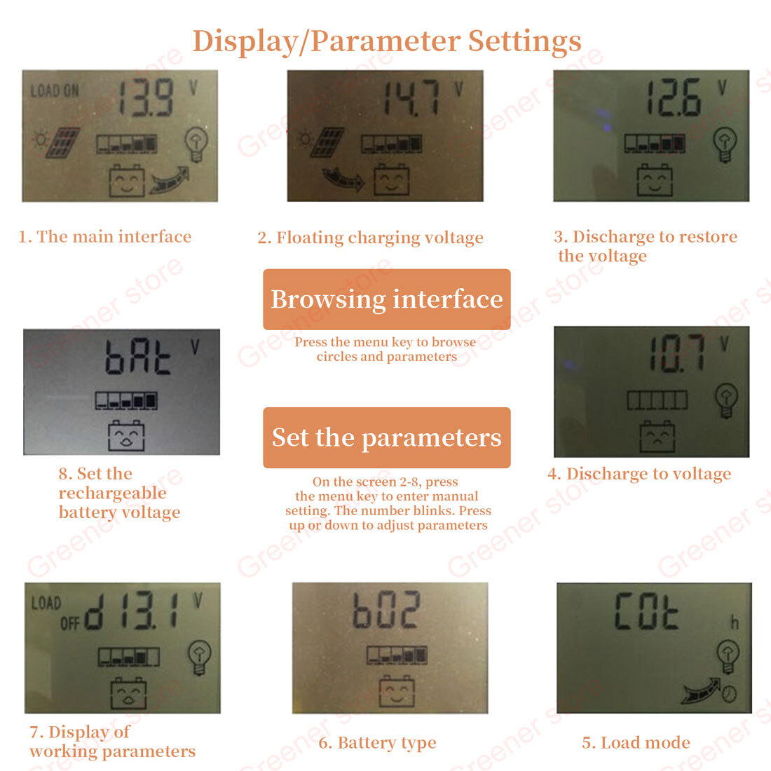 MPPT 30A-100A Solar Panel Regulator Battery Charge Controller Auto 12V/24V LCD