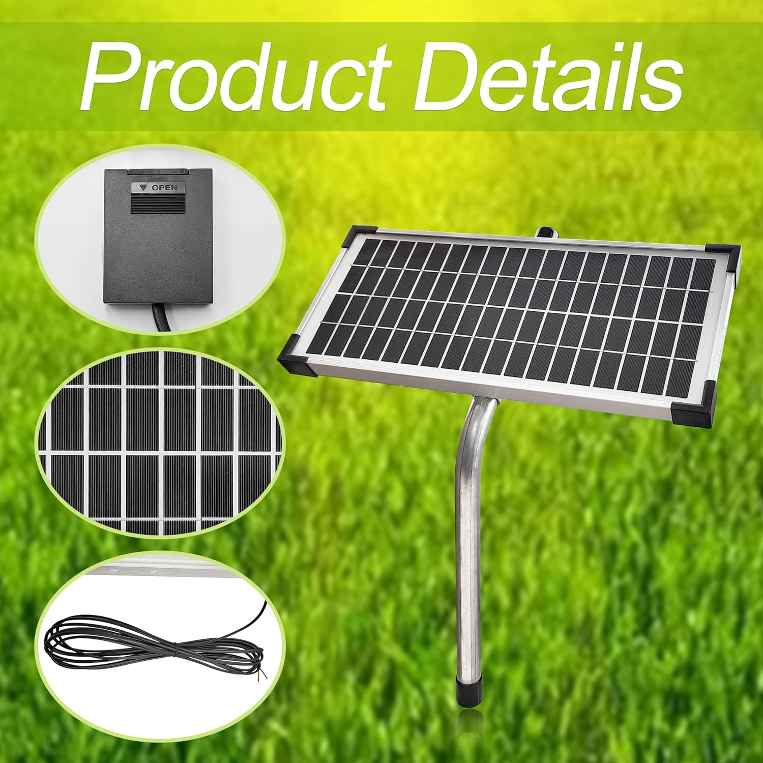10W FM123 Solar Panel Kit for Mighty Mule Gate Openers – Eco-Friendly Power