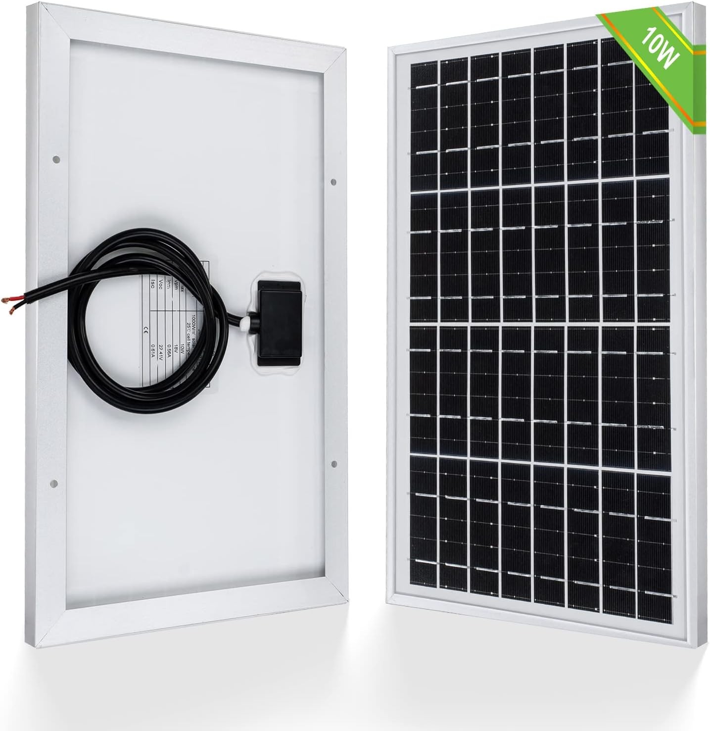 ECO-WORTHY 10W Solar Panel Battery Charger Portable for Charging 12V Battery …