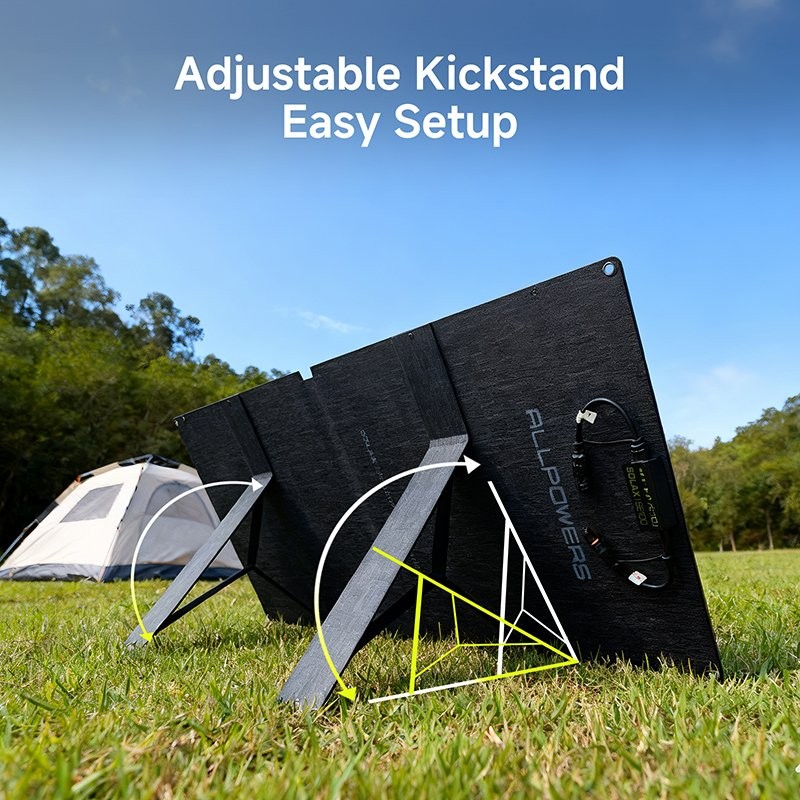ALLPOWERS Foldable Solar Panel 100W High Efficiency IP67 Waterproof for Camping