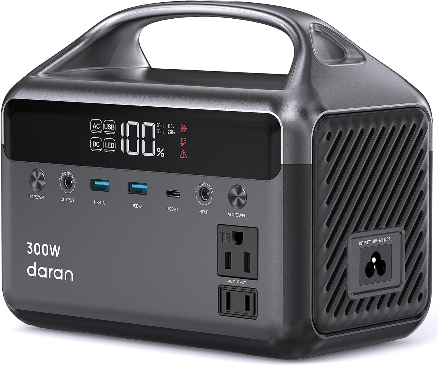 Portable Power Station 300W 600W Surge 192Wh 60000mAh Power Bank AC Outlet for C