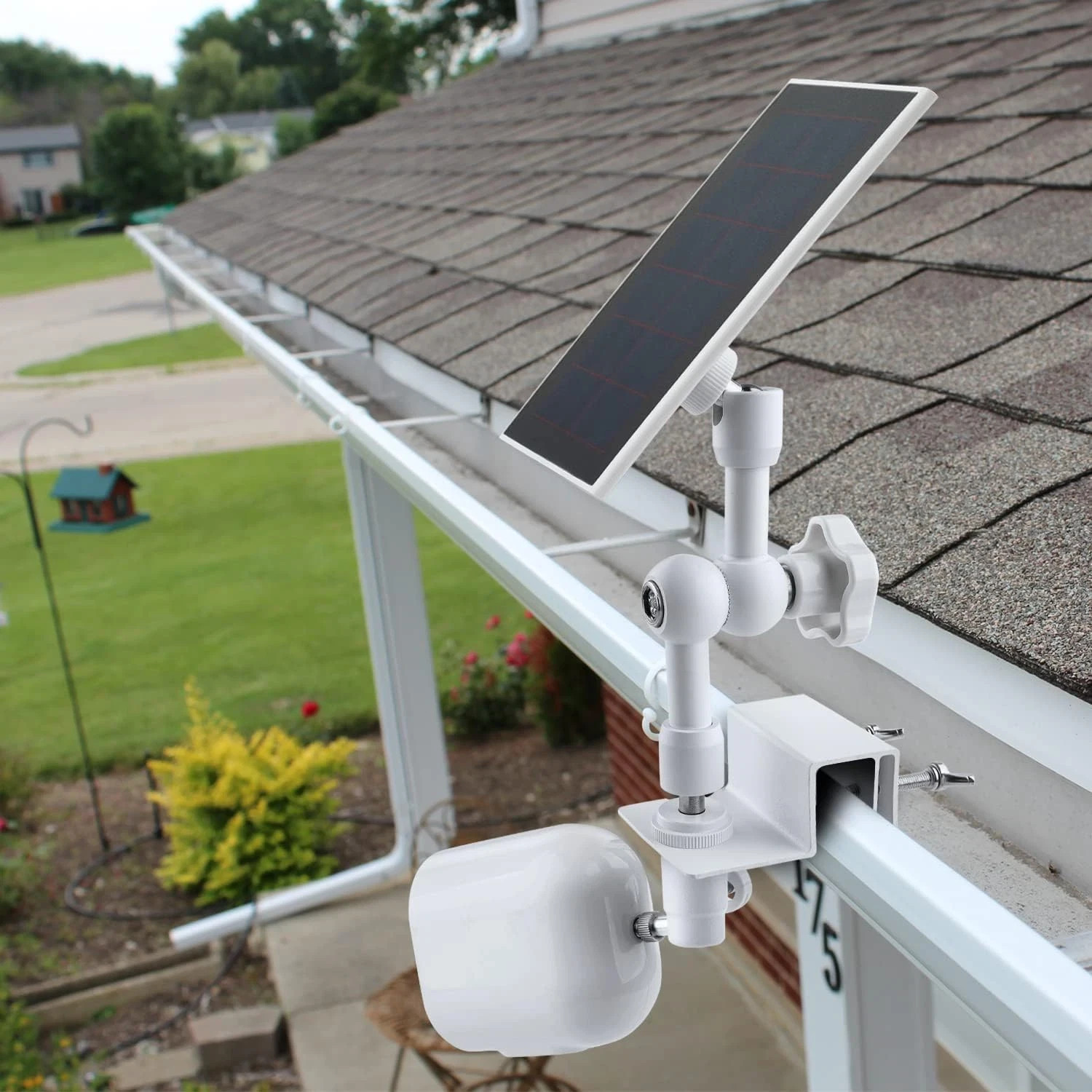 2-In-1 Weatherproof Gutter Mount for Arlo Solar Panel and Arlo Pro/Arlo Pro 2/Ar