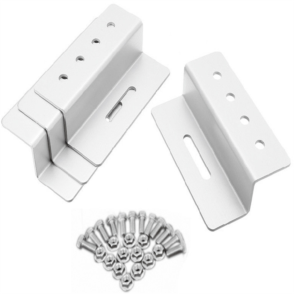 4PCS Solar Panel Mounting Bracket Aluminum Flat Roof Wall Set Panels Wall Kits