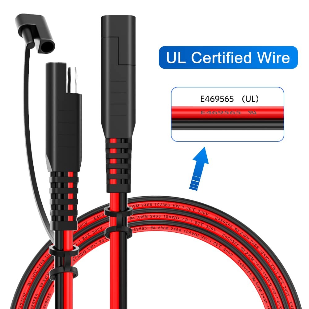 15ft 10AWG SAE Extension Cable with Quick Connect Disconnect SAE Power Connec…