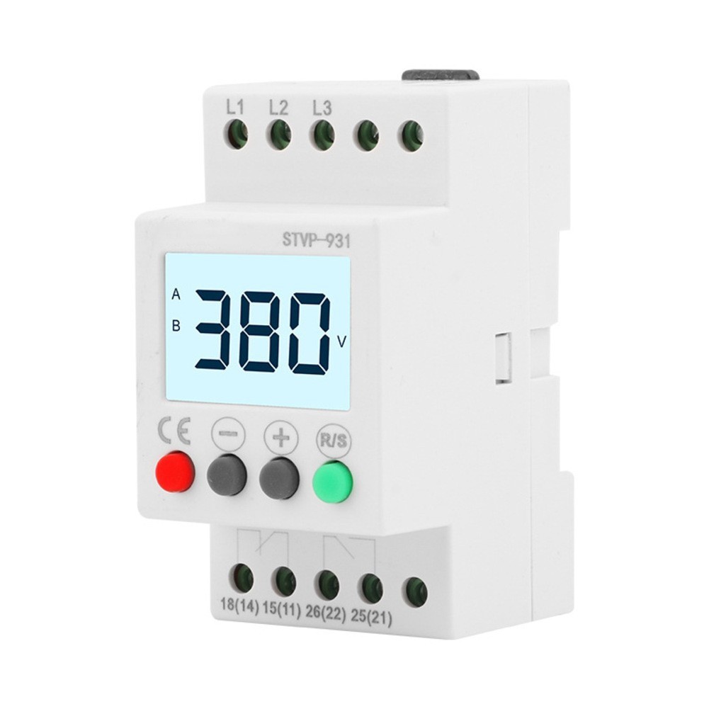 Voltage Monitoring Meter Adjustable Voltage Protector Electrical Safety